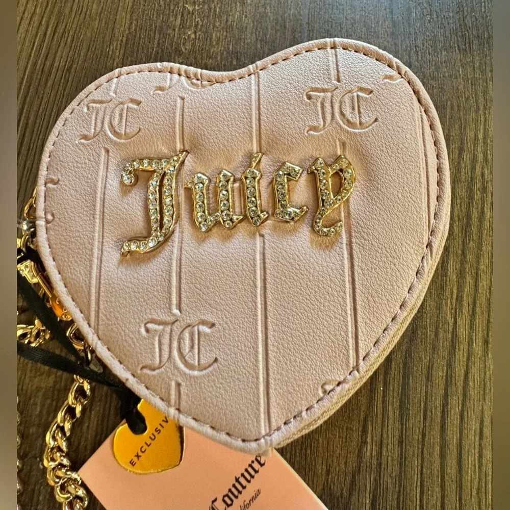 Juicy Couture Drama Queen Heart Coin Case Wallet Wristlet BNWT